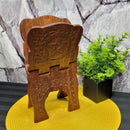 Pentacle Carved Wood Book Holder - 13" in Size