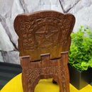 Pentacle Carved Wood Book Holder - 13" in Size