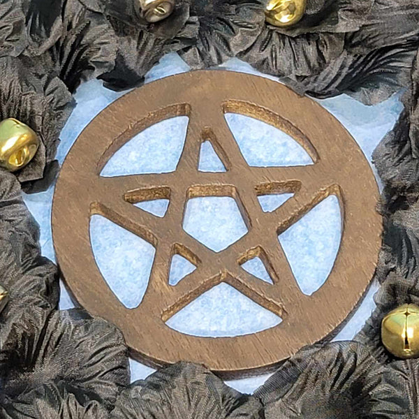 Pentagram Wooden Altar Tile - 4"