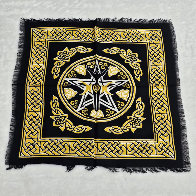 Altar Cloth - Pentagram Goddess Design - 18" x 18"