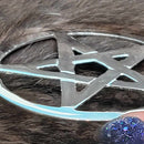 Silver Pentagram Altar Tile - 2.75"