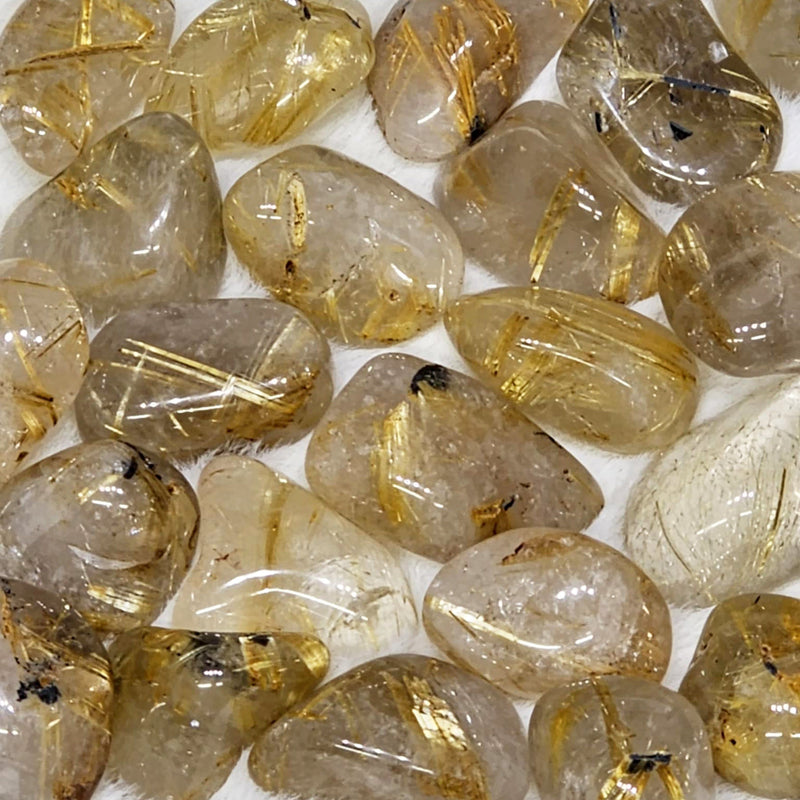 Rutilated Quartz Tumbled Stone