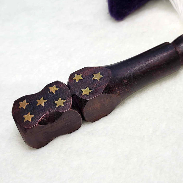 Wooden Wand - Purple with Stars - 15"