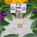 Pierre roulée topaze bleue argentée