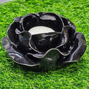 Bougeoir pilier rose noire