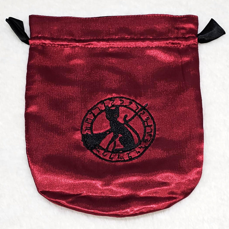 Red Satin Black Cat Tarot Bag