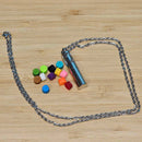 Pendant - Aromatherapy Tube - Silver Cat