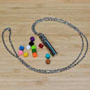 Pendant - Aromatherapy Tube - Silver Pattern