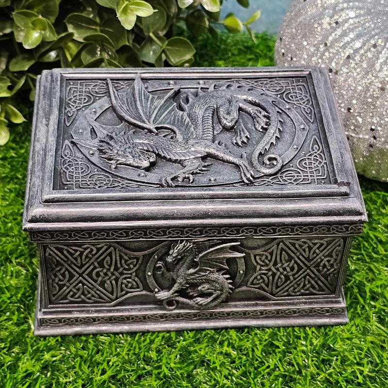Boîte à bijoux dragon celtique