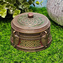 Boîte à bijoux à motif celtique vert/rouge