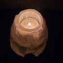 Support T-Lite en sélénite Iceberg - 3" de diamètre