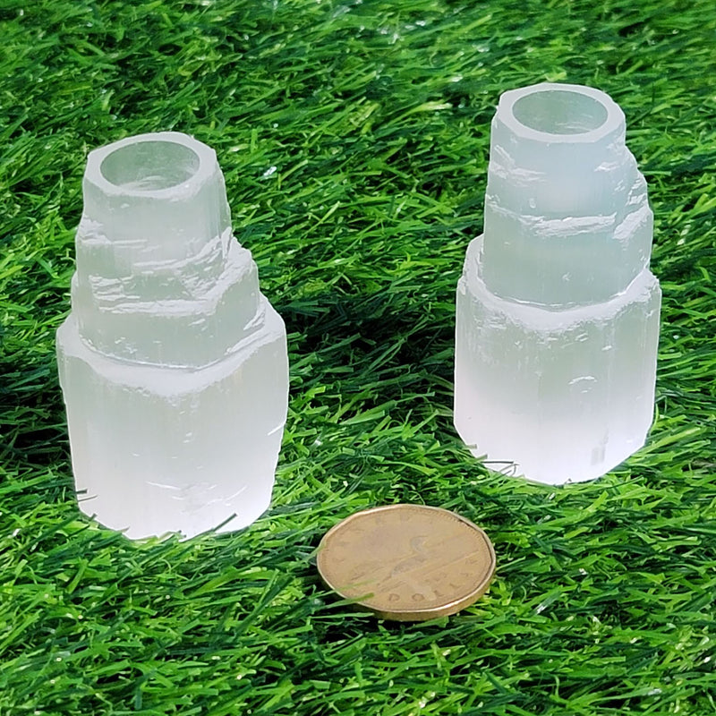 Selenite Iceberg Mini Candle Holder - 2.5"