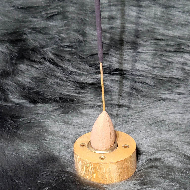 Wood Lantern Incense Holder - 1.5" Diameter