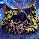 Large Magical Glass Ball with Triple Goddess Stand - 4.5" Round