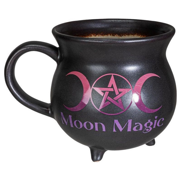 Moon Magic Cauldron Mug-Home/Altar-Quanta Distribution Inc.-The Bat Witch Cavern