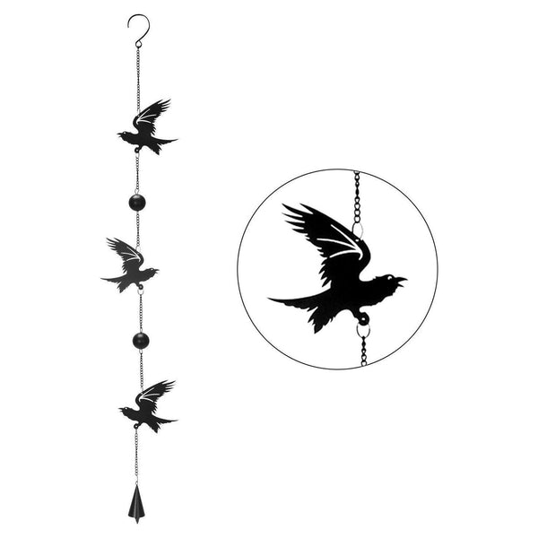 Wind Chime Raven Decoration-Home/Altar-Quanta Distribution Inc.-The Bat Witch Cavern
