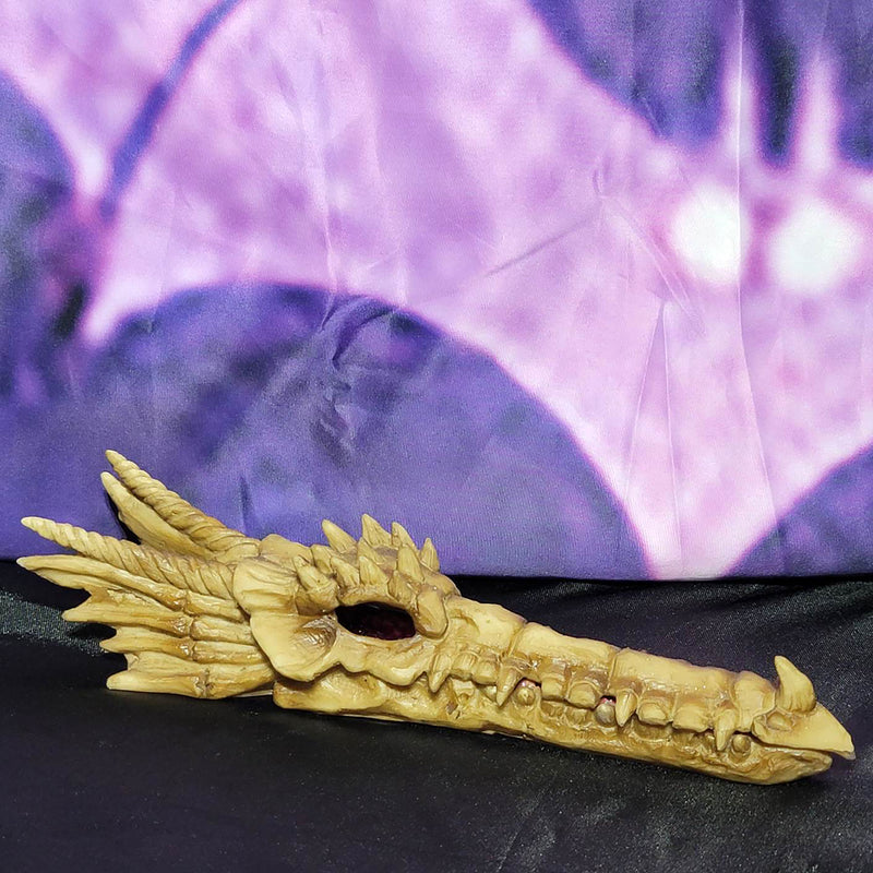 Porte-encens Crâne de Dragon en Cristal - Bâtons