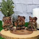 Green Man Hear See Speak No Evil Figurines - (3.62" Tall)