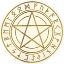 Crystal Grid Wood - Pentacle - 12" Diameter-Home/Altar-Kheops-The Bat Witch Cavern