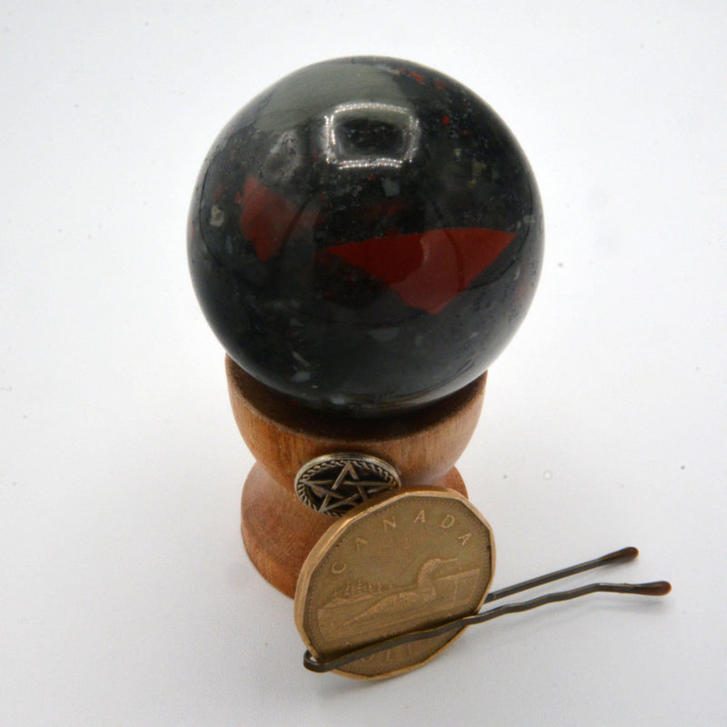 Sphere - African Bloodstone 1.5"-Crystals/Stones-Kheops-The Bat Witch Cavern