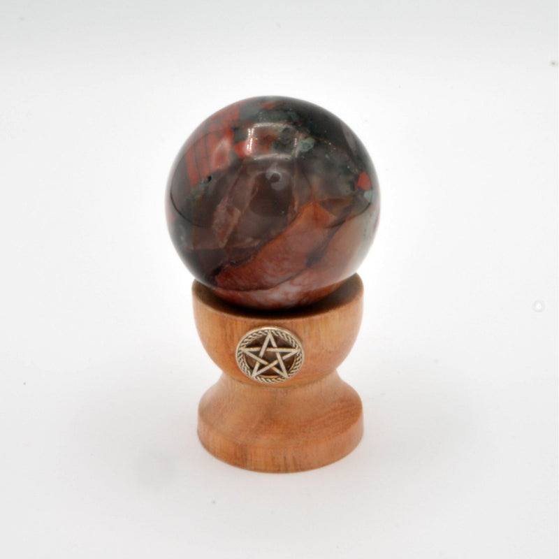 Sphere - African Bloodstone 1.5"-Crystals/Stones-Kheops-The Bat Witch Cavern