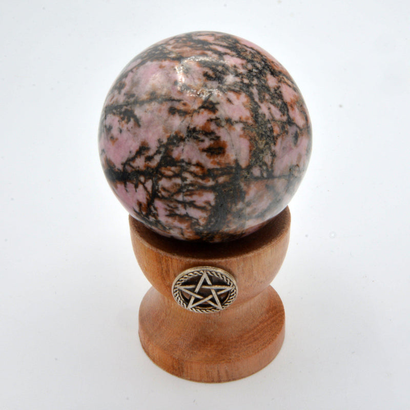Sphere - Rhodonite 1.5"-Crystals/Stones-Kheops-The Bat Witch Cavern