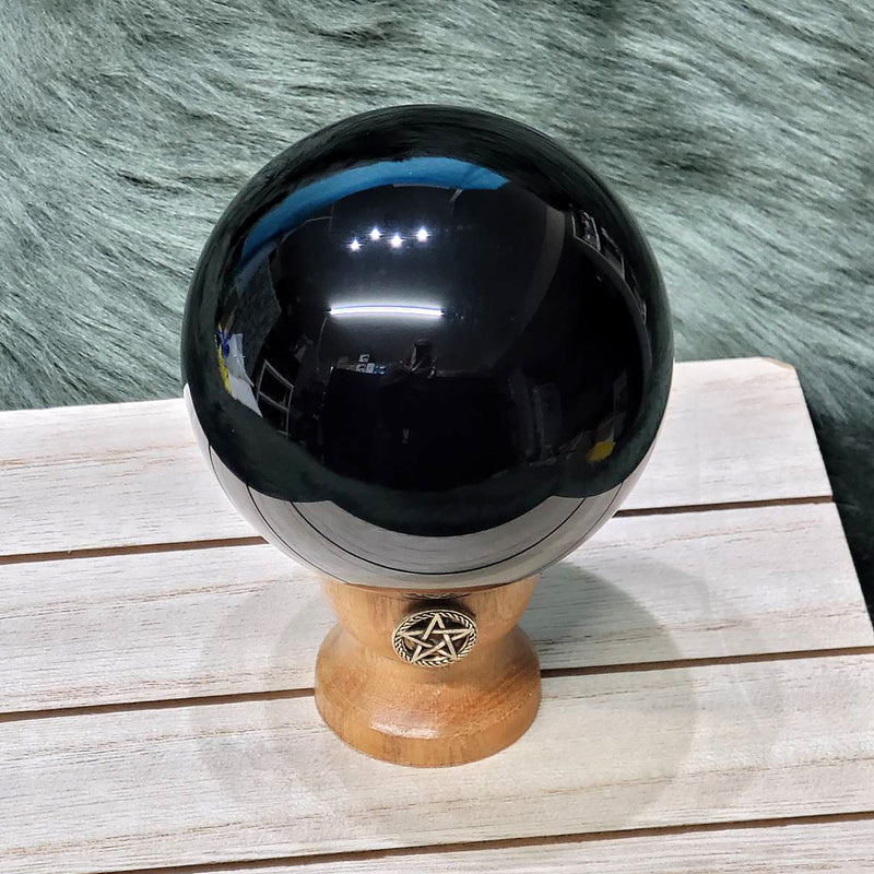 Boule de cristal noire K9 2,5"