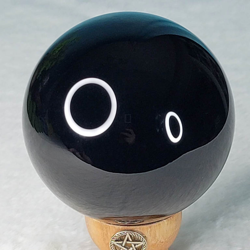 Boule de cristal noire K9 2,5"