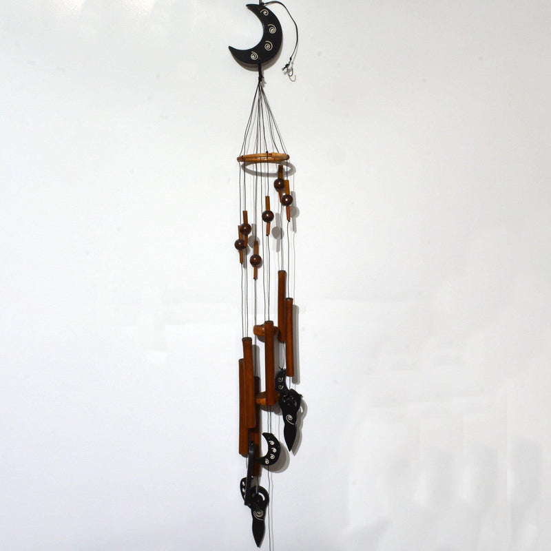 Bamboo Windchime - Moon and Goddess - 37" Long-Home/Altar-Kheops-The Bat Witch Cavern