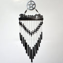 Bamboo Windchime - Pentacle & Blessed Be-Home/Altar-Kheops-The Bat Witch Cavern