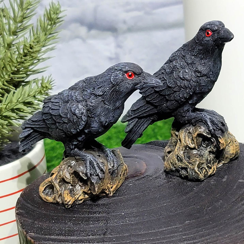 Raven 3" Figurines - Polyresin (Set of 2)