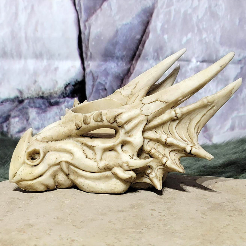 Dragon Skull T-Lite Holder 6.25" x 4"