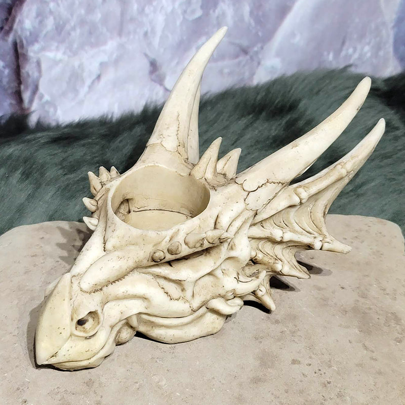 Dragon Skull T-Lite Holder 6.25" x 4"