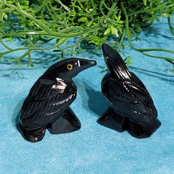 Figurines Raven 1,25" en onyx noir (vendues à l'unité)
