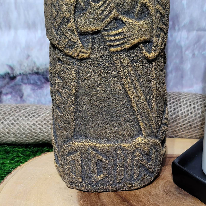 Statue d'Odin en pierre volcanique - 10,5" de haut