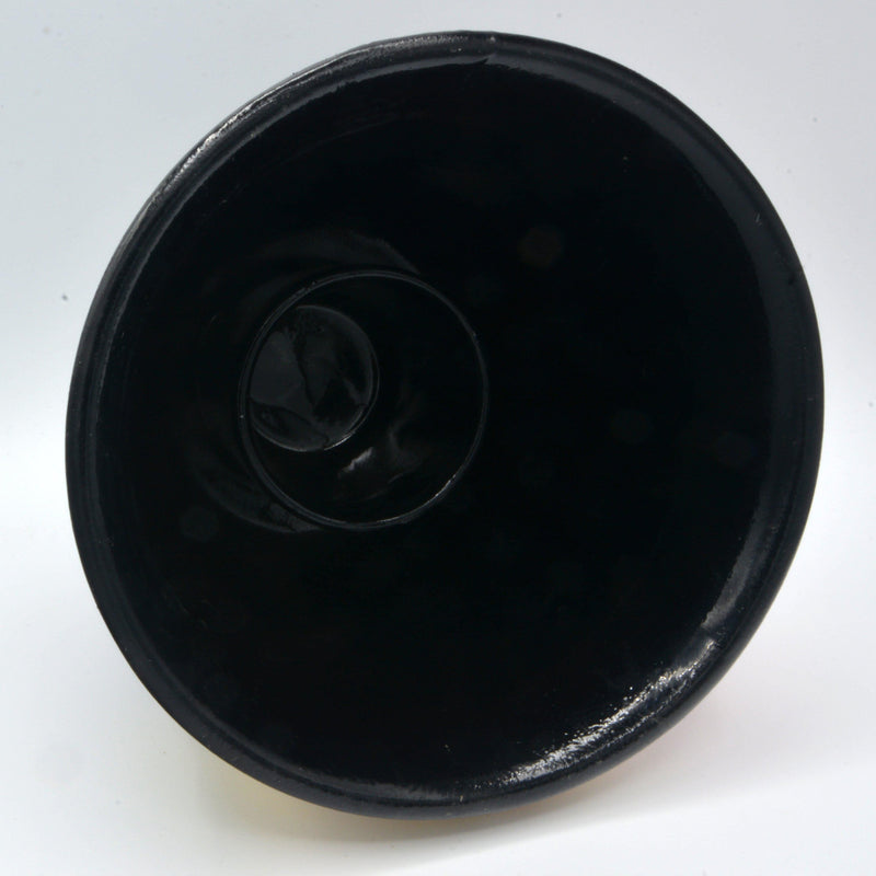 Smoke Cleansing Pot - Black Ceramic w/7 Chakras 5" x 4"-Scents/Oils/Herbs-Kheops-The Bat Witch Cavern