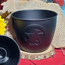 Pot de nettoyage de fumée - Corbeau et Pentacle en fonte 5" x 4"