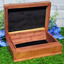 Boîte doublée de bois - Pentacle sculpté 5" x 7"