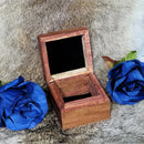 Wood Lined Box - Brass Inlay Triple Moon Goddess 2.5" x 2.5"