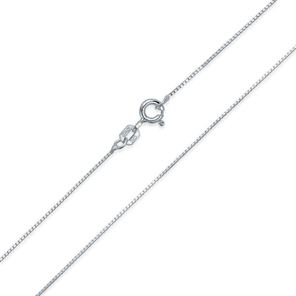 Sterling Silver Box Link Chain - 16"-Jewellery-Kheops-The Bat Witch Cavern