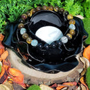 Bracelet - perles 8mm Grande Taille - Obsidienne &amp; Oeil de Tigre avec Espaceurs Aztèques