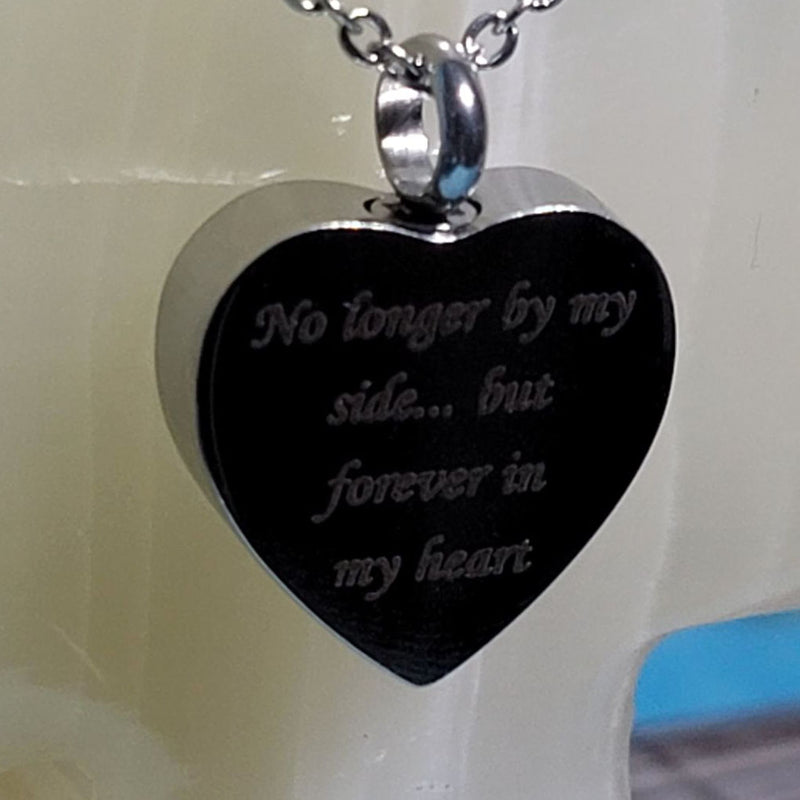 Necklace - Stainless Steel Heart Memorial Urn