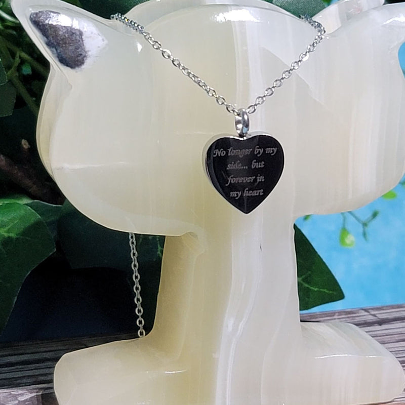 Necklace - Stainless Steel Heart Memorial Urn