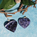 Sodalite Heart Pendant - 1"