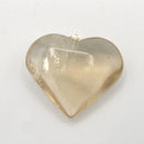 Natural Citrine Heart Pendant - 1"