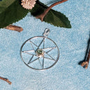 Sterling Silver Pendant - Fairy Star with Assrtd Gems 1.5"