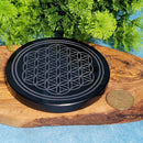 Crystal Grid Obsidian - Flower of Life 4" Diameter