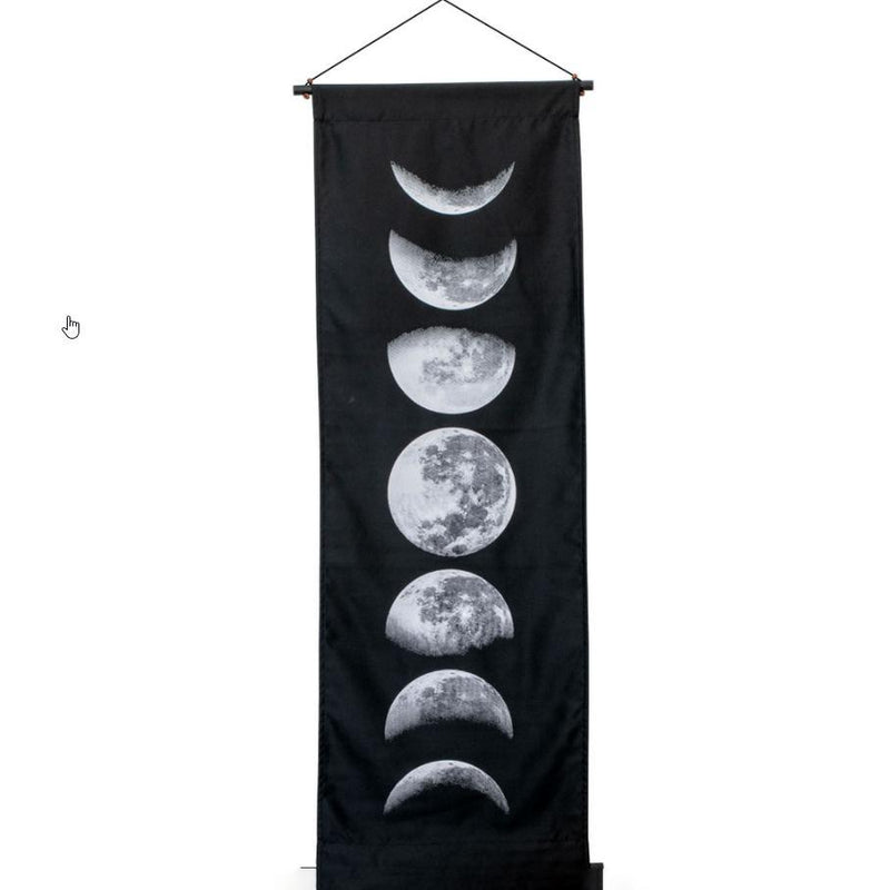Lunar Phases Wall Banner 15.5" x 48"-Home/Altar-Kheops-The Bat Witch Cavern