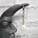 Keychain - Tumbled Stone - Milky Quartz - 0.75" to 1.5"