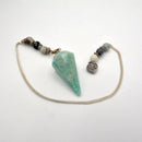 Pendulum - Gemstone - Amazonite with Heart charm